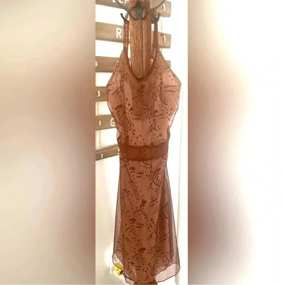 Free People Women’s Layered Lace Sleeveless Backless Halter Mini Dress Small EUC - Picture 4 of 15